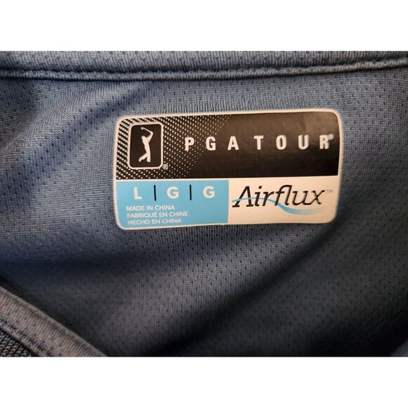 PGA Tour Mens Airflux Performance Shortsleeve Polo Size L - Picture 5 of 5